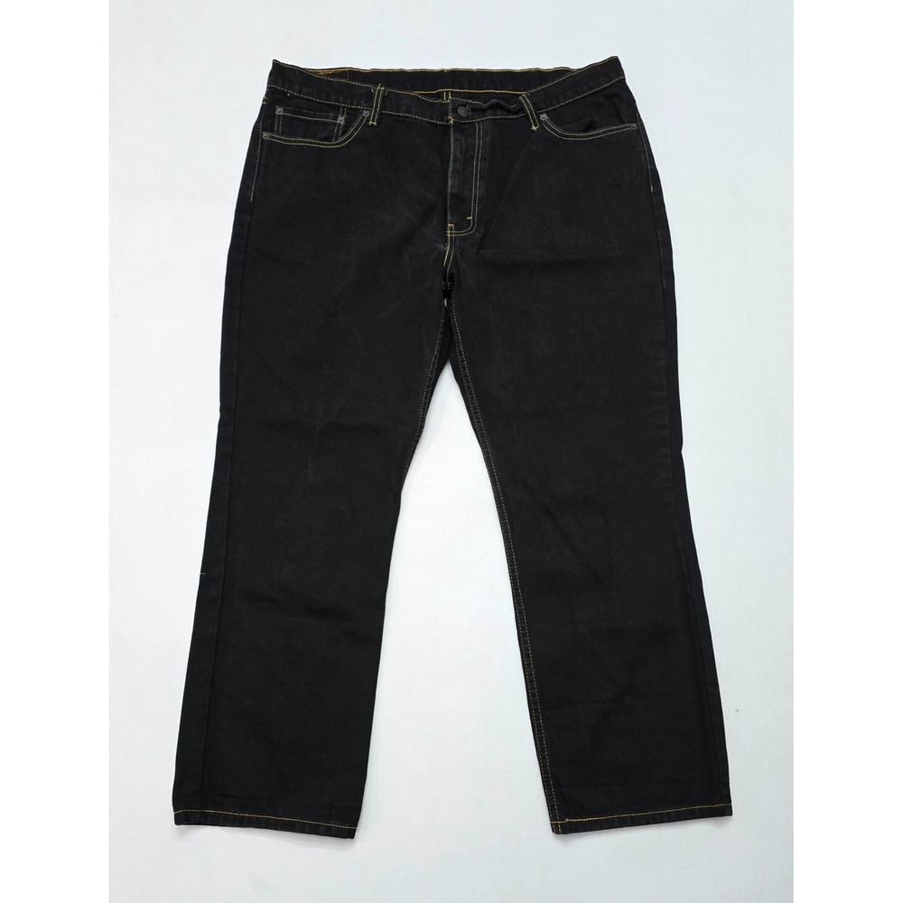 Levis 511 Slim Fit Jeans Mens 42x30 Black Yellow Contrast Stitch 04511-2595